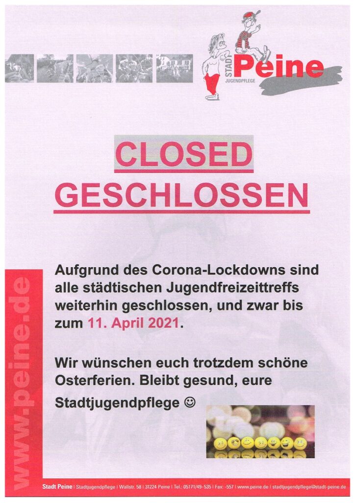 Neue (schlechte) Informationen für die Osterferien